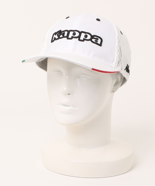 Kappa（カッパ）の「3Dロゴ刺繍　オールシーズン　キャップ（キャップ・メンズ・ホワイト/ブラック/カーキ・FREE）」の2枚目の写真