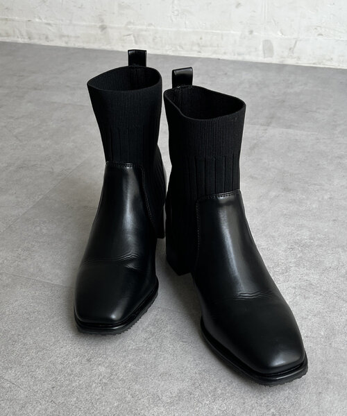 Chez toi(シェトワ)の「サイド切替ショートブーツ(ブーツ・レディース・グレイッシュベージュ/ブラウン/ブラック・MEDIUM/SMALL/LARGE)」の10枚目の写真