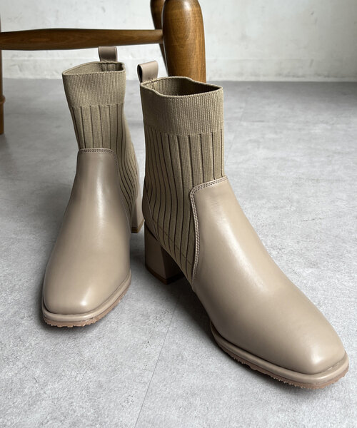 Chez toi(シェトワ)の「サイド切替ショートブーツ(ブーツ・レディース・グレイッシュベージュ/ブラウン/ブラック・MEDIUM/SMALL/LARGE)」の18枚目の写真