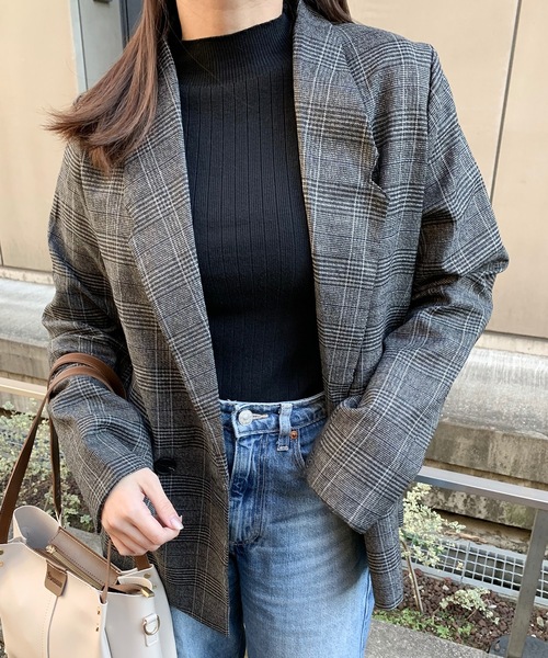 SHEPP(シープ)の「ハイネック リブコンパクト ニットトップス(ニット/セーター・レディース・イエロー/ベージュ/ブラック/ブルー/グレー/ブラウン/ホワイト/アイボリー/ワイン・F)」の16枚目の写真