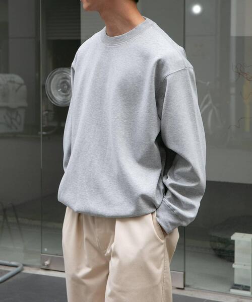FORK&SPOON(フォークアンドスプーン)の「FORK&SPOON ダブルフェイスジャージープルオーバー(スウェット・メンズ・グレー系その他/チャコールグレー・4/5)」の4枚目の写真