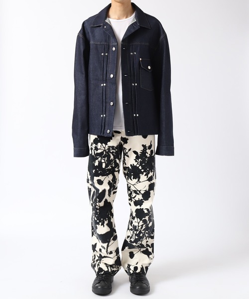 ジャケット・アウター black Knight denim jacket tanakadaisuke Tanaka Daisuke】Silver metal black denim jacket | loop