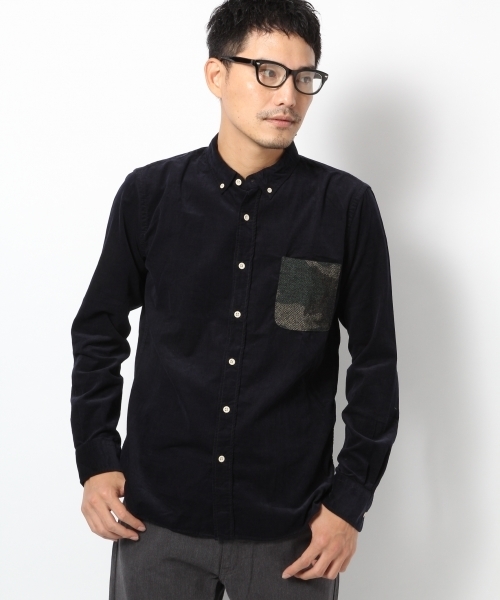 GLOBAL WORK（グローバルワーク）の「コーデュロイシャツ長袖/568254（シャツ/ブラウス・メンズ・グリーン/ネイビー/カーキ/グレー/グレー系その他・MEDIUM/SMALL/LARGE/X-LARGE）」の5枚目の写真