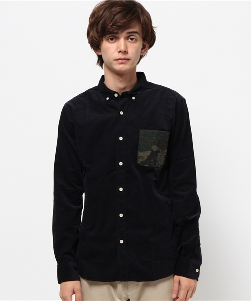 GLOBAL WORK（グローバルワーク）の「コーデュロイシャツ長袖/568254（シャツ/ブラウス・メンズ・グリーン/ネイビー/カーキ/グレー/グレー系その他・MEDIUM/SMALL/LARGE/X-LARGE）」の6枚目の写真