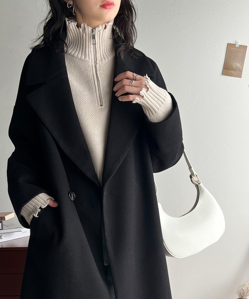 1-376　お洒落な上質ウールチェスターコート　新品　定価27000＋税 日本製ウールチェスターコート（チェスターコート） | UNTITLED