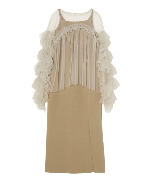 andresd チュールトップス　カーブドレス　セット ZOZO限定アイテム】 カッティングカーブドレス・デコラティブ