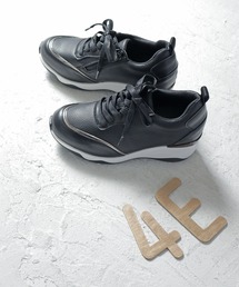 masyugirl（マシュガール）の「【4E 幅広】3Dインソール サイドファスナー付き厚底スニーカー（スニーカー）」