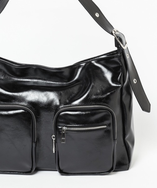 LEPSIM（レプシィム）の「フェイクレザーダブルポケットショルダー　147093（ショルダーバッグ・レディース・ブラック/ブラウン・ONE SIZE）」の14枚目の写真