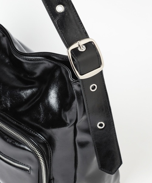 LEPSIM（レプシィム）の「フェイクレザーダブルポケットショルダー　147093（ショルダーバッグ・レディース・ブラック/ブラウン・ONE SIZE）」の17枚目の写真