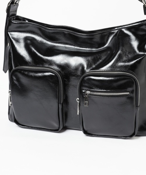 LEPSIM（レプシィム）の「フェイクレザーダブルポケットショルダー　147093（ショルダーバッグ・レディース・ブラック/ブラウン・ONE SIZE）」の19枚目の写真