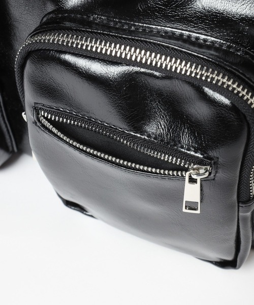 LEPSIM（レプシィム）の「フェイクレザーダブルポケットショルダー　147093（ショルダーバッグ・レディース・ブラック/ブラウン・ONE SIZE）」の20枚目の写真