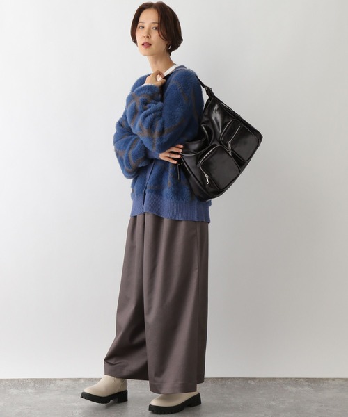 LEPSIM（レプシィム）の「フェイクレザーダブルポケットショルダー　147093（ショルダーバッグ・レディース・ブラック/ブラウン・ONE SIZE）」の5枚目の写真