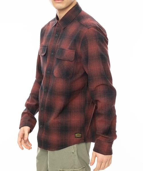 RVCA（ルーカ）の「RVCA メンズ DAYSHIFT FLANNEL LS 長袖シャツ 【2024年秋冬モデル】/ルーカチェックネルシャツ（シャツ/ブラウス・メンズ・ブラウン/ブラック系その他/ブラウン系その他・SMALL/MEDIUM/LARGE/X-LARGE）」の14枚目の写真