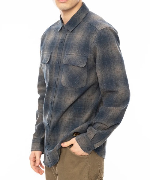 RVCA（ルーカ）の「RVCA メンズ DAYSHIFT FLANNEL LS 長袖シャツ 【2024年秋冬モデル】/ルーカチェックネルシャツ（シャツ/ブラウス・メンズ・ブラウン/ブラック系その他/ブラウン系その他・SMALL/MEDIUM/LARGE/X-LARGE）」の6枚目の写真