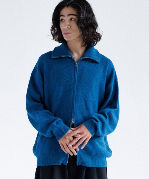 Loose silhouette zip knit / ルーズシルエットジップニット