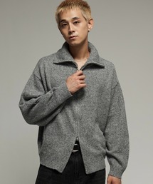 Loose silhouette zip knit / ルーズシルエットジップニット