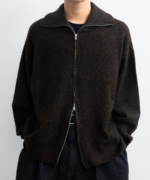 Loose silhouette zip knit / ルーズシルエットジップニット