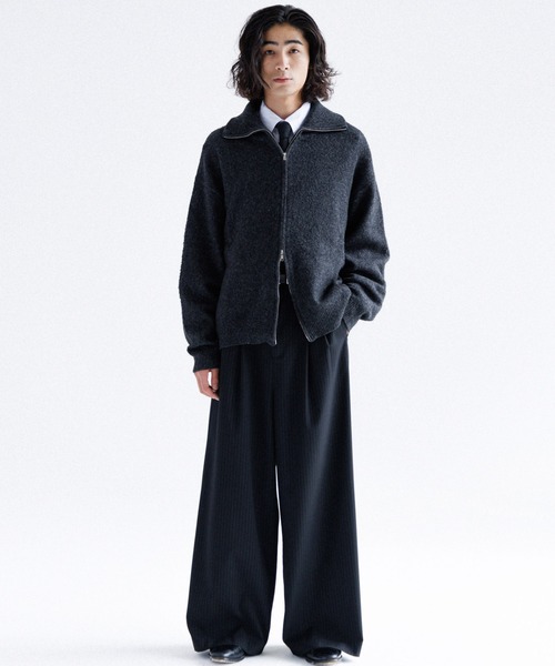 Loose silhouette zip knit / ルーズシルエットジップニット（ニット