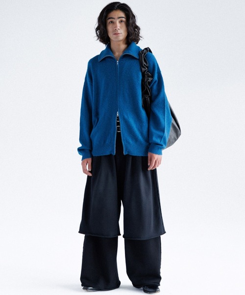 Loose silhouette zip knit / ルーズシルエットジップニット