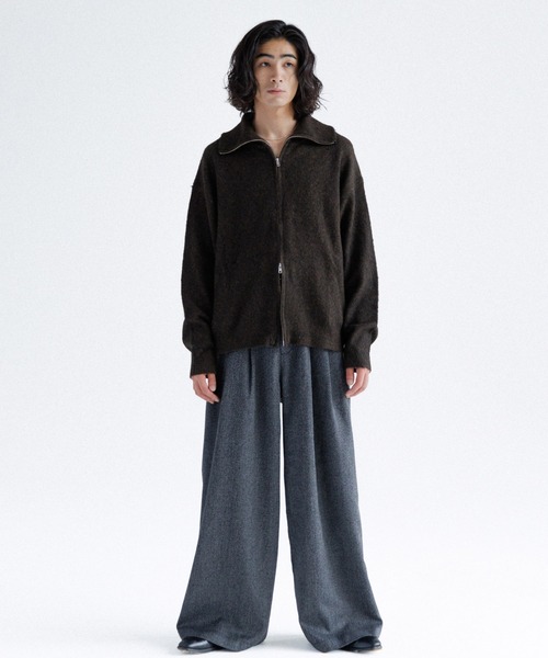 Loose silhouette zip knit / ルーズシルエットジップニット