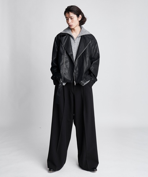 SINSS(シンス)の「Loose silhouette zip knit / ルーズシルエットジップニット(ニット/セーター・メンズ・ブラウン/チャコール/ブルー/ライトグレー・SMALL/MEDIUM/LARGE/X-SMALL)」の6枚目の写真