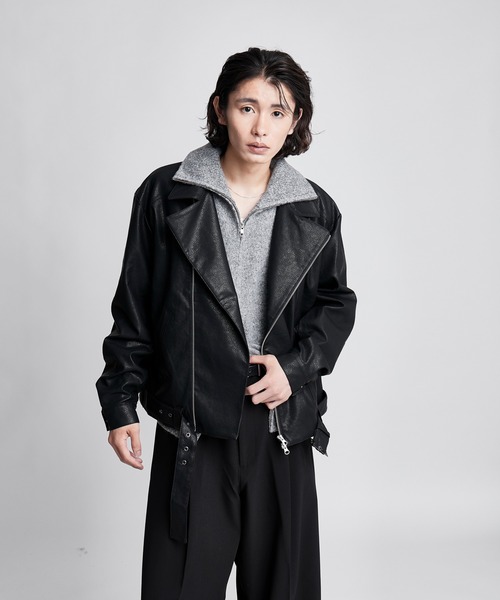 SINSS(シンス)の「Loose silhouette zip knit / ルーズシルエットジップニット(ニット/セーター・メンズ・ブラウン/チャコール/ブルー/ライトグレー・SMALL/MEDIUM/LARGE/X-SMALL)」の11枚目の写真