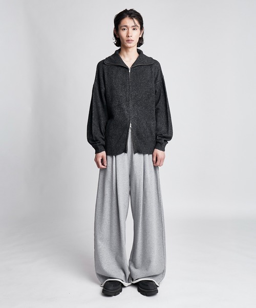 SINSS(シンス)の「Loose silhouette zip knit / ルーズシルエットジップニット(ニット/セーター・メンズ・ブラウン/チャコール/ブルー/ライトグレー・SMALL/MEDIUM/LARGE/X-SMALL)」の13枚目の写真