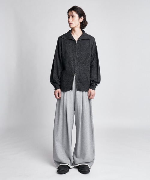 SINSS(シンス)の「Loose silhouette zip knit / ルーズシルエットジップニット(ニット/セーター・メンズ・ブラウン/チャコール/ブルー/ライトグレー・SMALL/MEDIUM/LARGE/X-SMALL)」の14枚目の写真