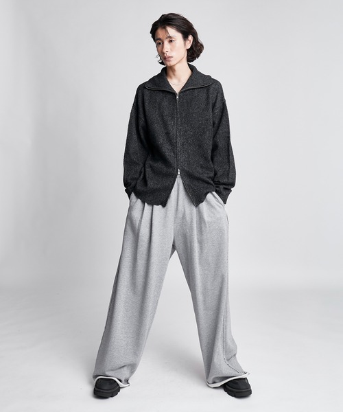 SINSS(シンス)の「Loose silhouette zip knit / ルーズシルエットジップニット(ニット/セーター・メンズ・ブラウン/チャコール/ブルー/ライトグレー・SMALL/MEDIUM/LARGE/X-SMALL)」の16枚目の写真