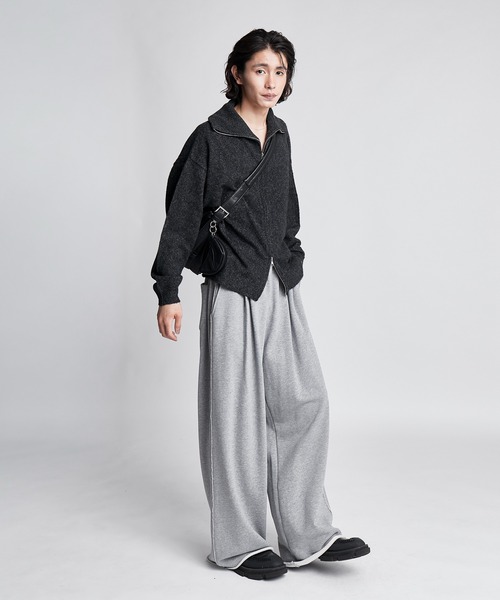 SINSS(シンス)の「Loose silhouette zip knit / ルーズシルエットジップニット(ニット/セーター・メンズ・ブラウン/チャコール/ブルー/ライトグレー・SMALL/MEDIUM/LARGE/X-SMALL)」の22枚目の写真