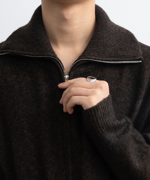 Loose silhouette zip knit / ルーズシルエットジップニット