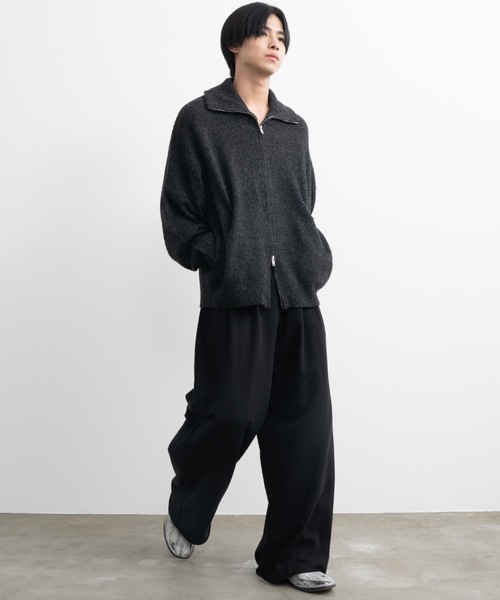 Loose silhouette zip knit / ルーズシルエットジップニット（ニット/セーター）｜SINSS（シンス）
