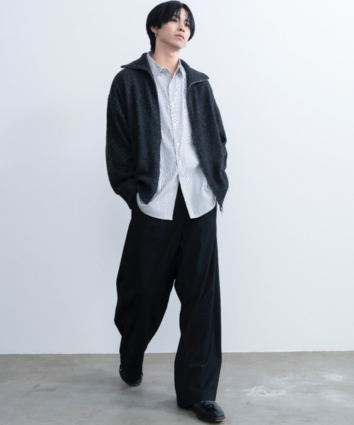 Loose silhouette zip knit / ルーズシルエットジップニット（ニット/セーター）｜SINSS（シンス）