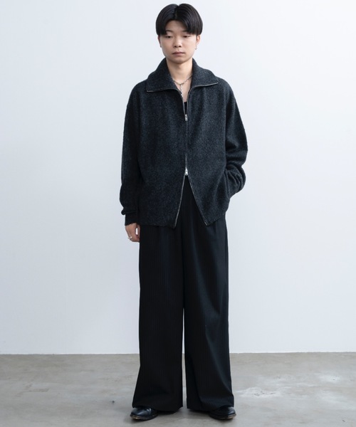 Loose silhouette zip knit / ルーズシルエットジップニット（ニット/セーター）｜SINSS（シンス）