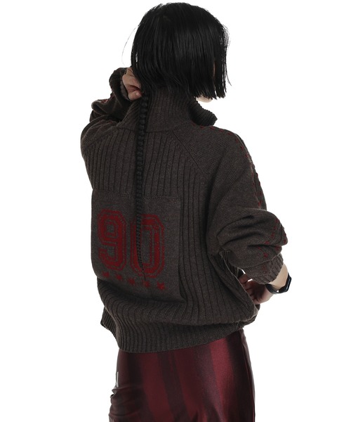 ラグランデザイン サイドスティッチ ドライバーズニット KS3226