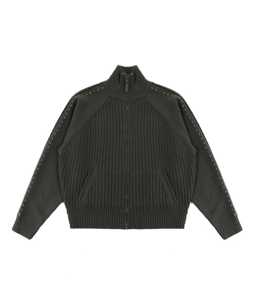 ラグランデザイン サイドスティッチ ドライバーズニット KS3226