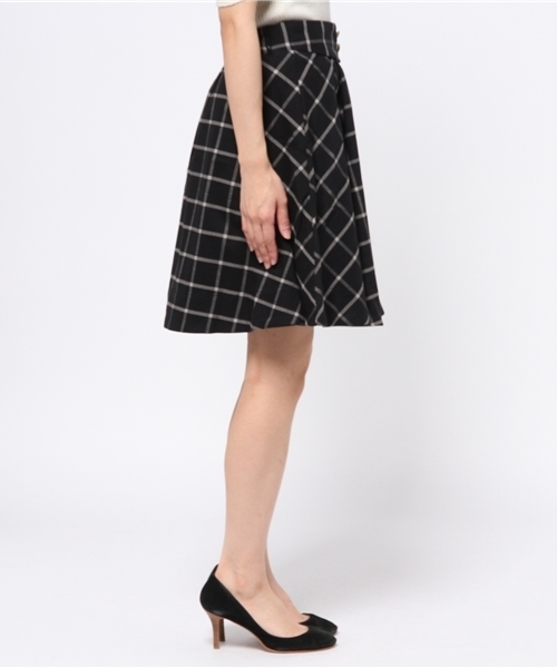 one after another NICE CLAUP(ワンアフターアナザーナイスクラップ)の「【ナイスクラップ】ウィンドペン2つ釦スカート(スカート・レディース・グレー/ネイビー/ブラック・FREE)」の5枚目の写真