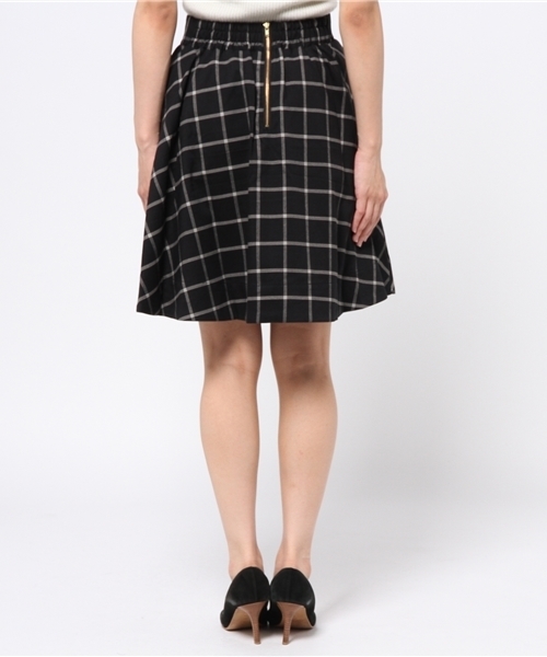 one after another NICE CLAUP(ワンアフターアナザーナイスクラップ)の「【ナイスクラップ】ウィンドペン2つ釦スカート(スカート・レディース・グレー/ネイビー/ブラック・FREE)」の6枚目の写真