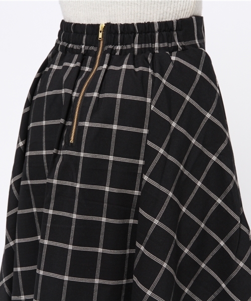 one after another NICE CLAUP(ワンアフターアナザーナイスクラップ)の「【ナイスクラップ】ウィンドペン2つ釦スカート(スカート・レディース・グレー/ネイビー/ブラック・FREE)」の8枚目の写真