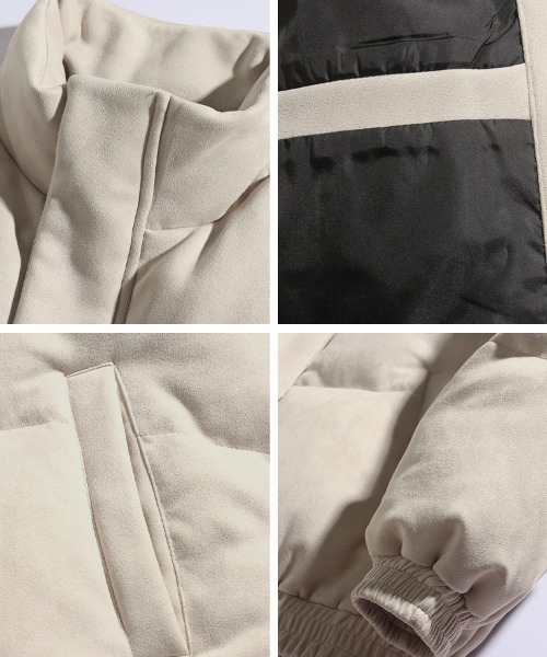 Ressaca（レサーカ）の「オーバーサイズフェイクスエードダウンジャケット（ダウンジャケット/コート・メンズ・オフホワイト/グリーン/ブラック・M/L/XL）」の7枚目の写真