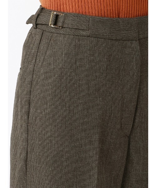SUIT SQUARE(スーツスクエア)の「ワイドパンツ ウォッシャブル シャンブレー シャークスキン(スーツパンツ・レディース・ブラック/ネイビー/ブラウン・38(9号)/36(7号))」の22枚目の写真