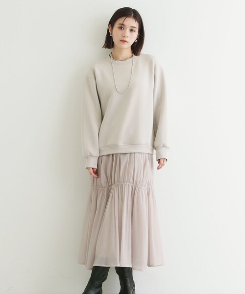 【セール】【着回し力◎】ダンボールドッキングワンピース/洗える（ワンピース）｜THE SHOP TK （ザ ショップ ティーケー ）