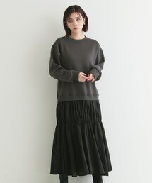 THE SHOP TK  | ◆【着回し力◎】ダンボールドッキングワンピース/洗える(ワンピース)