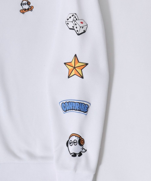 SITRY(シトリー)の「Ghost Sweat shirt/ゴースト オーバーサイズ 裏起毛 ワンポイント刺繍 袖プリント 袖刺繍 トレーナー スウェット レディース メンズ(スウェット・メンズ・ホワイト/ブラック・M/L)」の9枚目の写真
