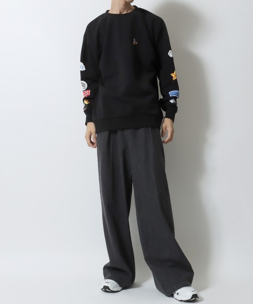 SITRY(シトリー)の「Ghost Sweat shirt/ゴースト オーバーサイズ 裏起毛 ワンポイント刺繍 袖プリント 袖刺繍 トレーナー スウェット レディース メンズ(スウェット・メンズ・ホワイト/ブラック・M/L)」の22枚目の写真