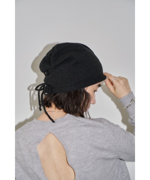 バックリボンニットビーニー（ニットキャップ/ビーニー）｜DRWCYS