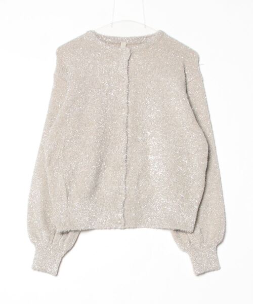 TOKYO SHIRTS（トウキョウシャツ）の「クルーネックニットプルオーバー シャイニーフェザー（ニット/セーター・レディース・ベージュ/ブラック・M/L）」の2枚目の写真