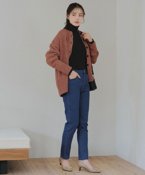 Tiaclasse(ティアクラッセ)の「マシュマロタッチデニムパンツ(デニムパンツ・レディース・ネイビー/ブルー・XL/XXL)」の4枚目の写真