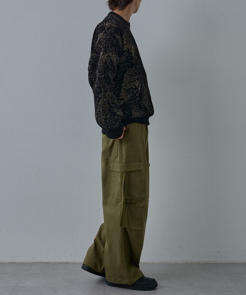 COLONY 2139（コロニートゥーワンスリーナイン）の「パウダー柄モールニット（ニット/セーター・メンズ・ネイビー/ブラック・MEDIUM/LARGE）」の15枚目の写真