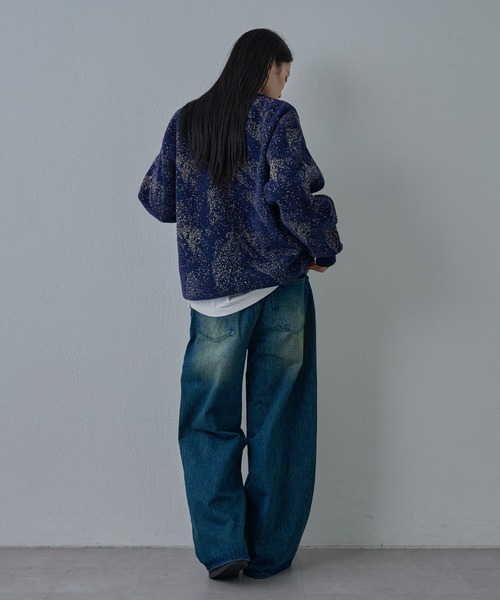 COLONY 2139（コロニートゥーワンスリーナイン）の「パウダー柄モールニット（ニット/セーター・メンズ・ネイビー/ブラック・MEDIUM/LARGE）」の18枚目の写真